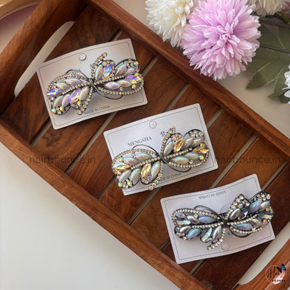 Crystal Flutter Butterfly Clip