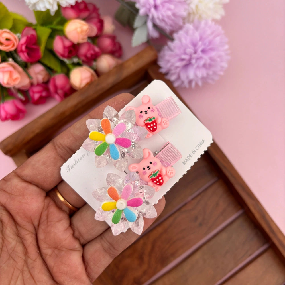 Bunny Bloom Clip Set – Set of 2