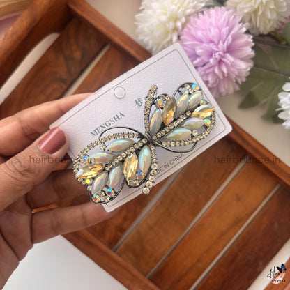 Crystal Flutter Butterfly Clip