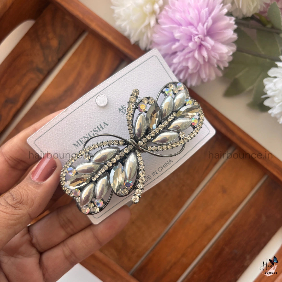 Crystal Flutter Butterfly Clip
