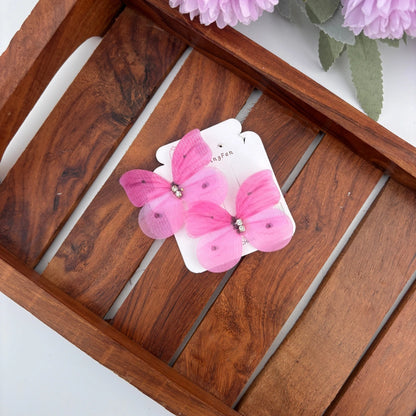 Soft Dot Butterfly Clips