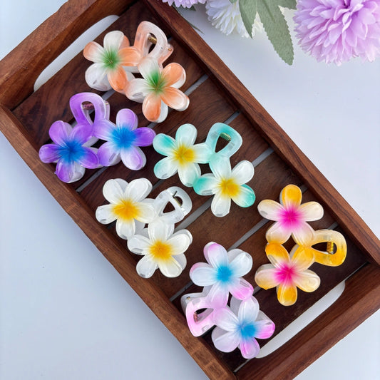 Plumeria Paradise Hair Claw - Large
