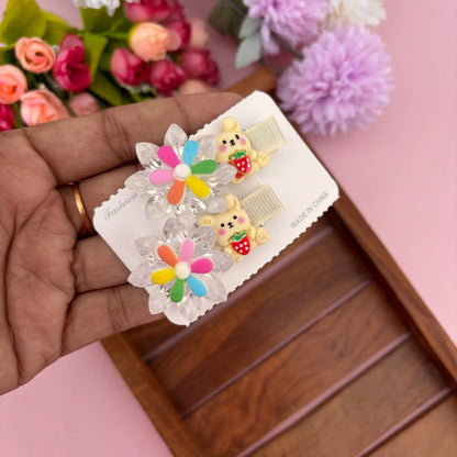 Bunny Bloom Clip Set – Set of 2