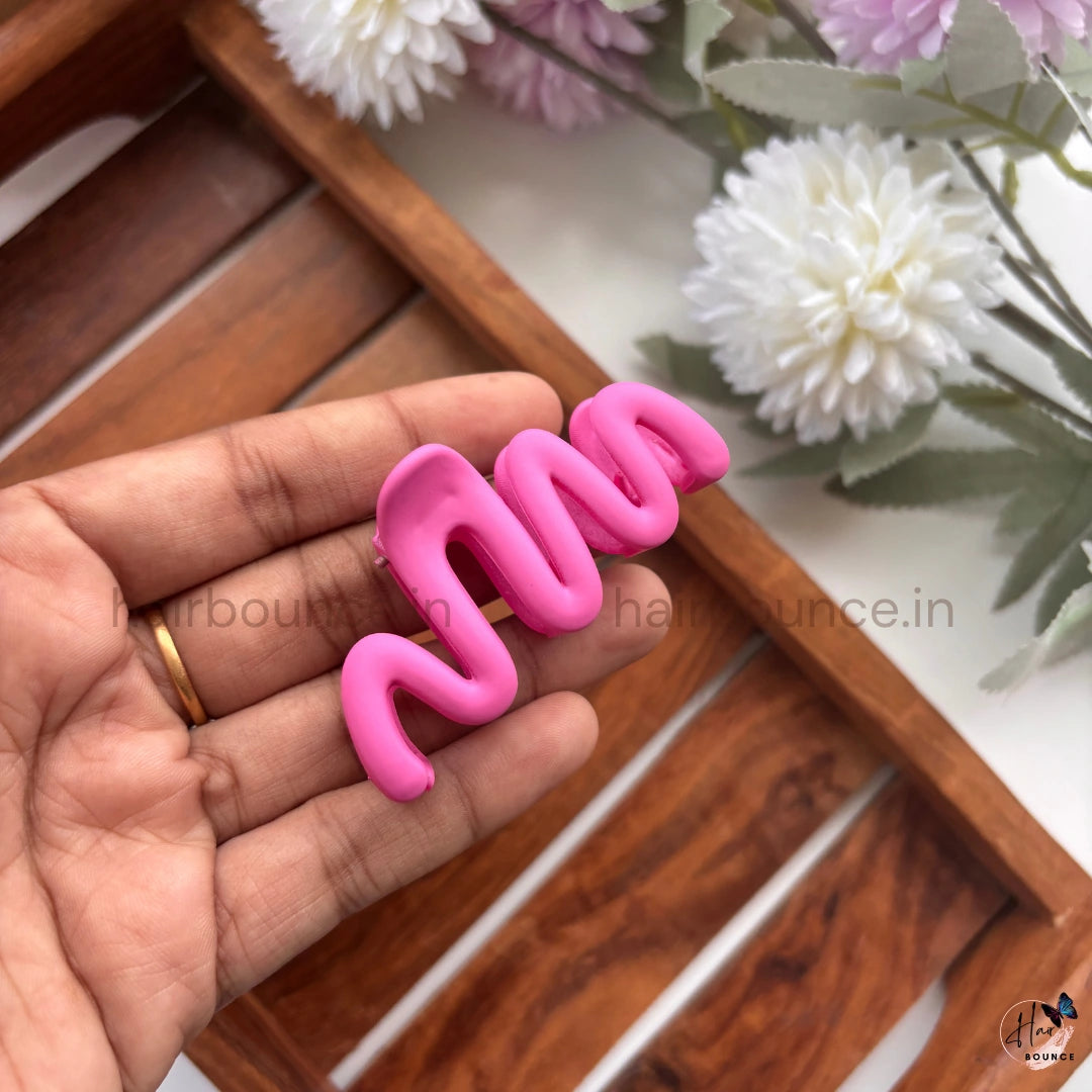 Abstract Wave Hair Claw – Medium