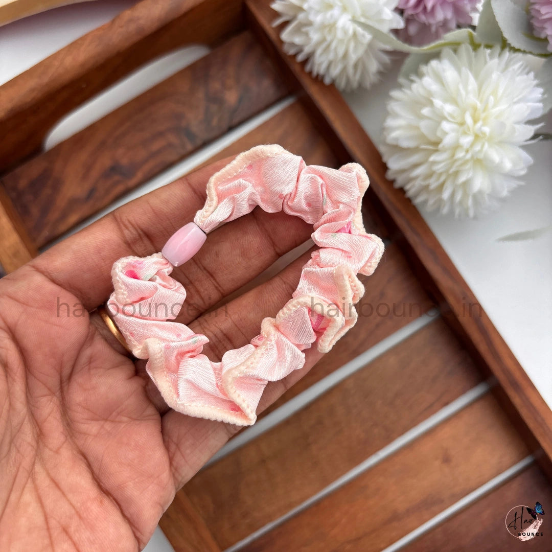 Pastel Petals Hair Scrunchies for Women & Girls