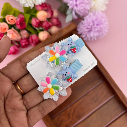 Bunny Bloom Clip Set – Set of 2