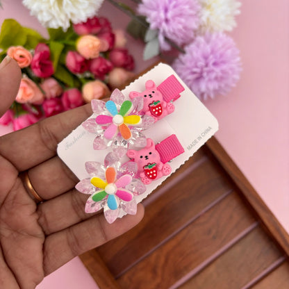 Bunny Bloom Clip Set – Set of 2
