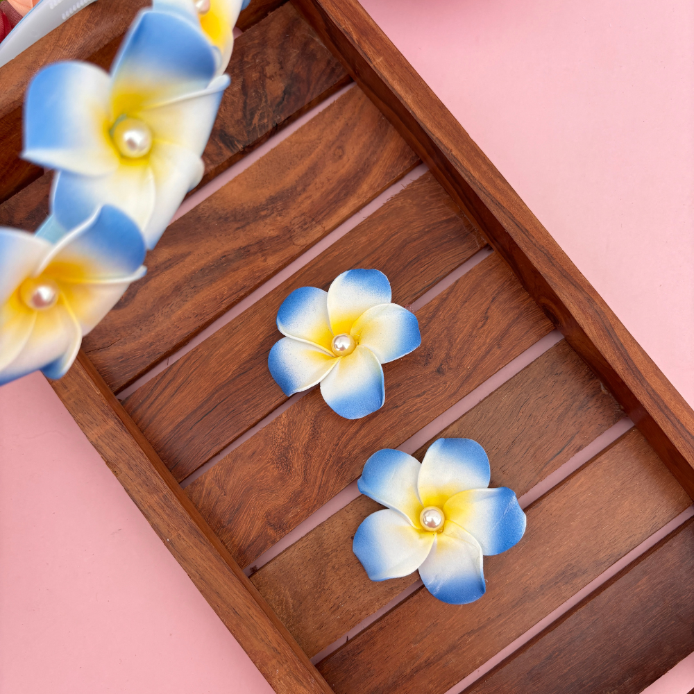 Pearl Flower with Two Alligator Clips
