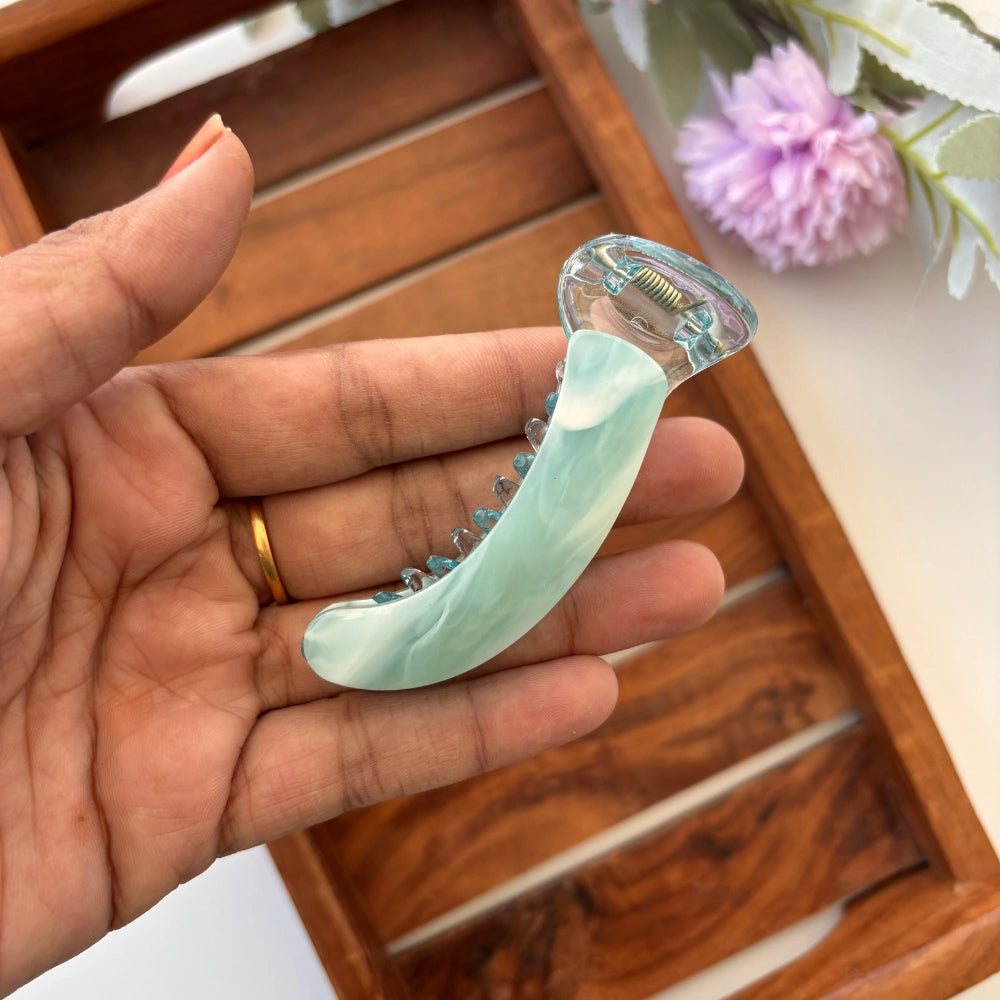 Marble Sheet Banana Clip - Medium
