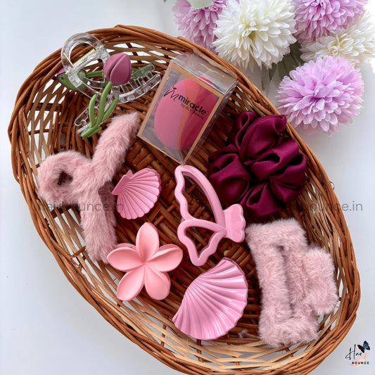 Rosy Self-Care Hair Essentials Hamper