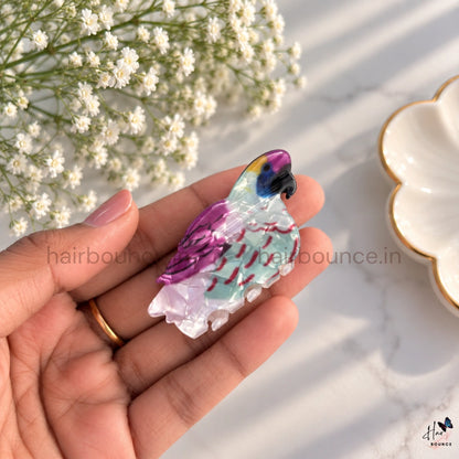Tropical Parrot Hair Claw – Medium