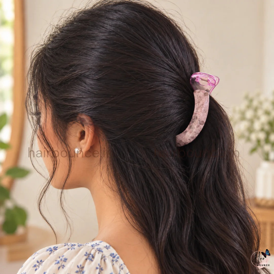 Vintage Rose Garden Banana Hair Clip - Medium