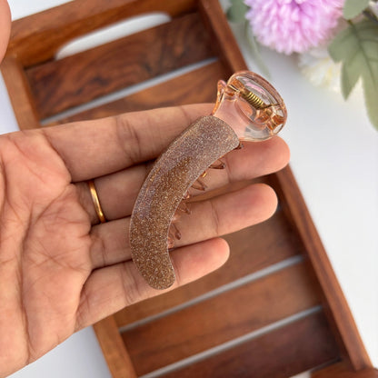 Sparkling Glitter Banana Clip - Medium