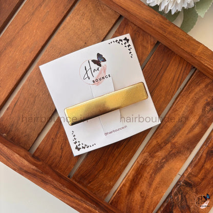 Nova Sleek Metallic Rectangle Barrette – Modern Minimal Luxe