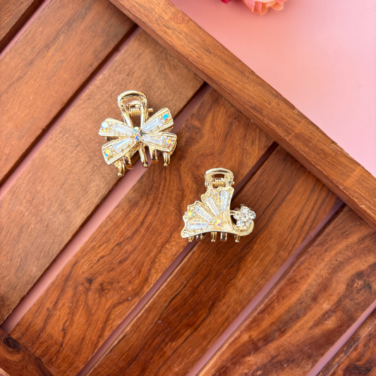 Crystal Metal Hair Claw - Small