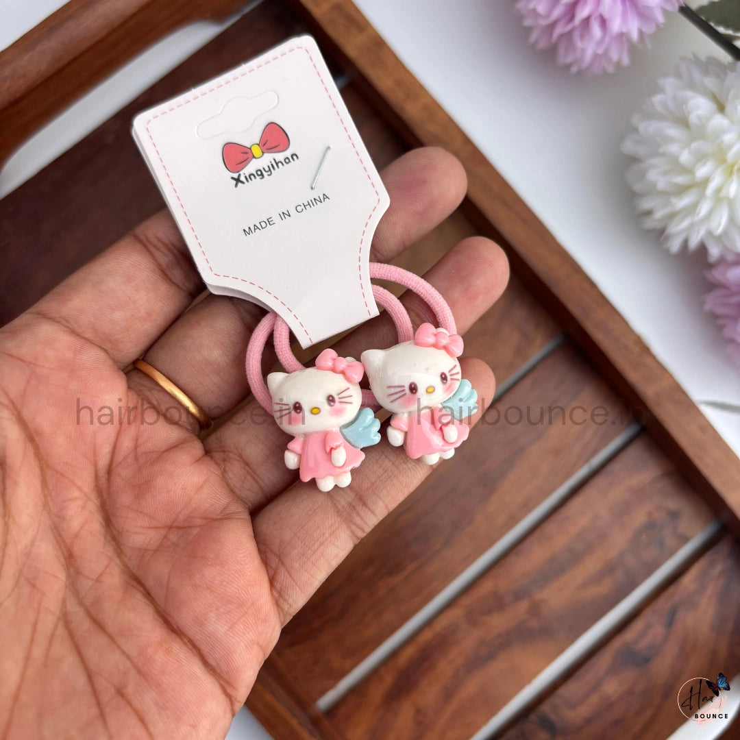 Cute Kitty Hair Ties for Girls – Pack of 2