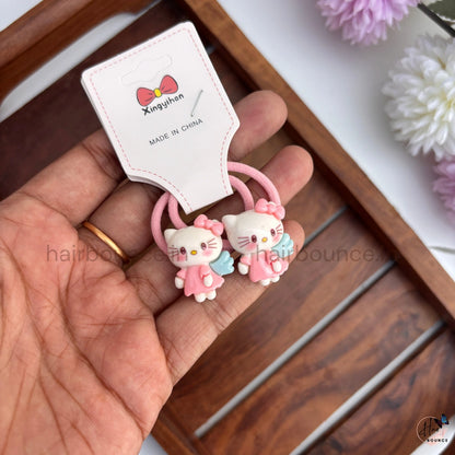 Cute Kitty Hair Ties for Girls – Pack of 2
