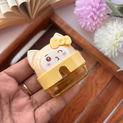 Cute Kitty Pencil Sharpener – Bow Edition 🐱🎀