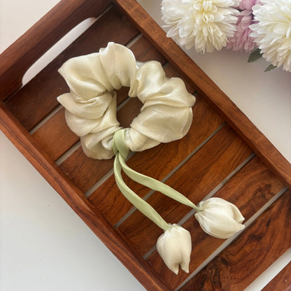 Lovely Tulip Scrunchie - Organza