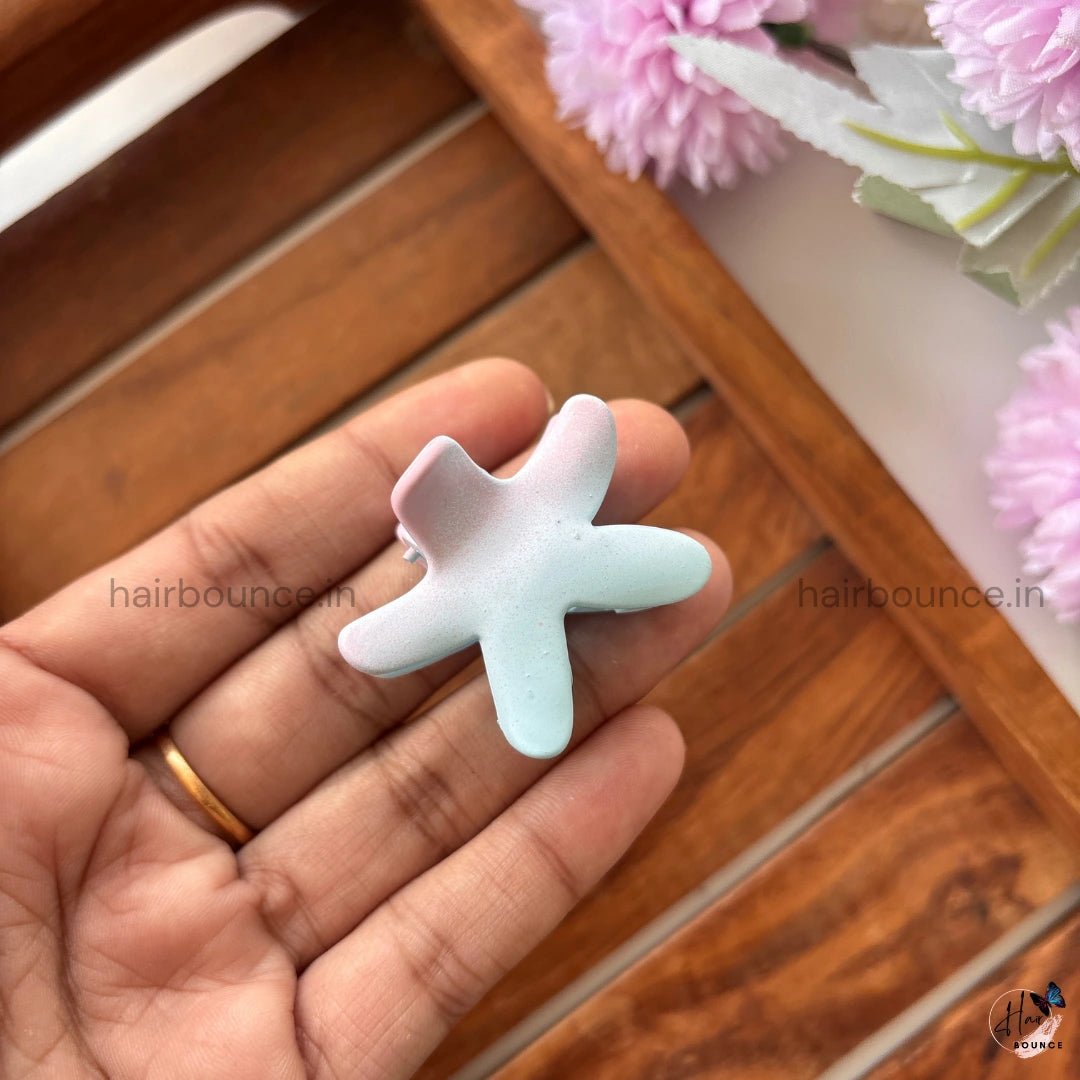 Dual Shade Star Shape Hair Claw – Small