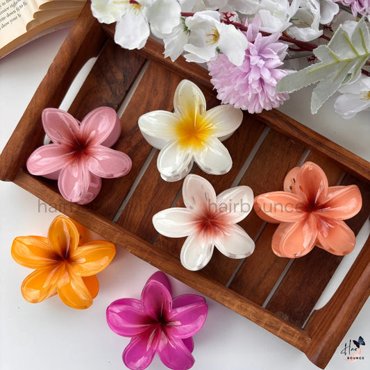 Tropical Bloom Flower Hair Claw – Large
