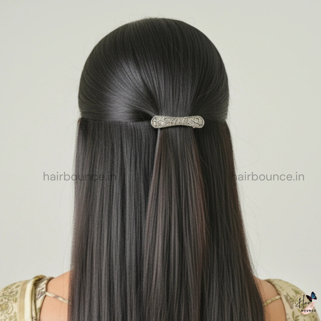 Antique Floral Curve Hair Clip