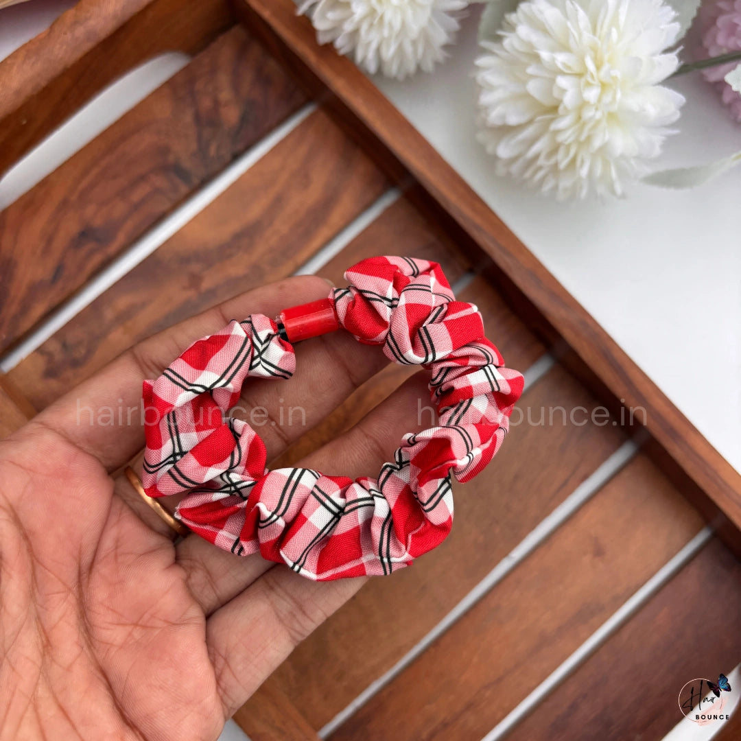 Classic Checkered Scrunchie Hair Tie