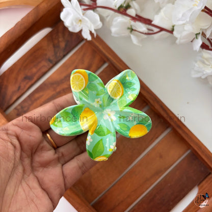Fruit Print Flower Hair Claw – Large