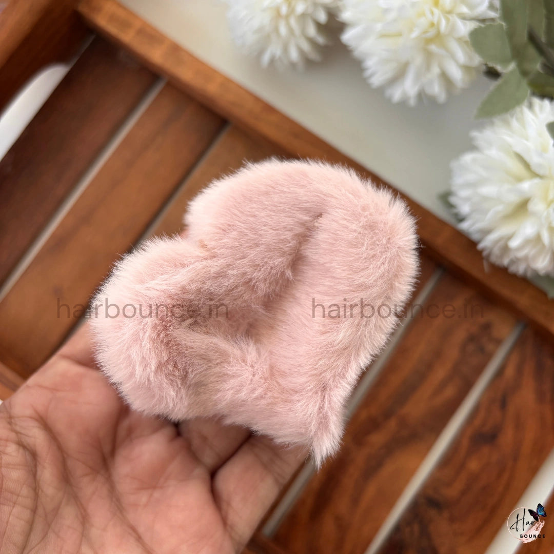 Heart Fur Hair Claw - Medium