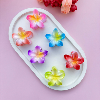 Dual Colour Flower Hair Claw - Small