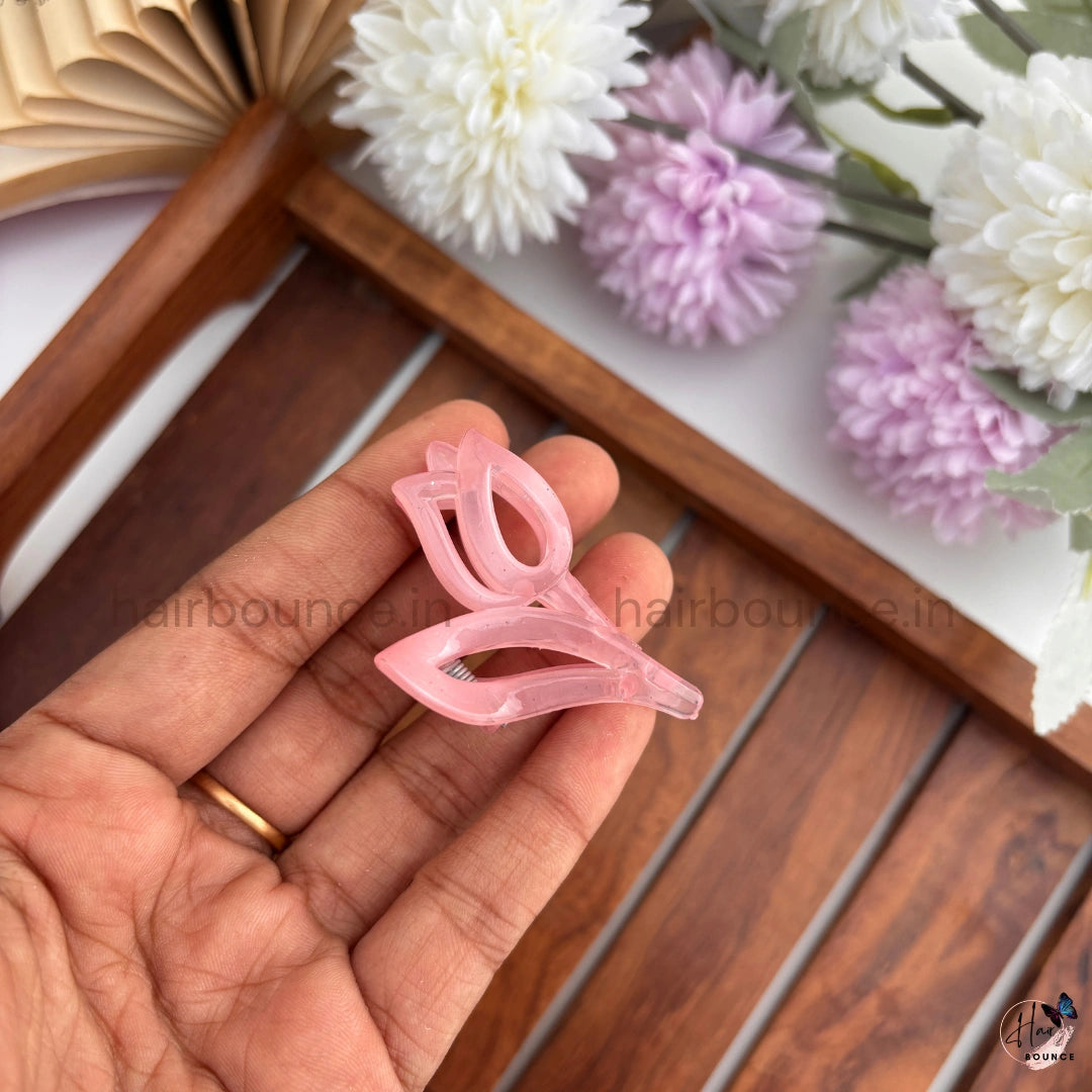 Crystal Tulip Mini Hair Claw – Small