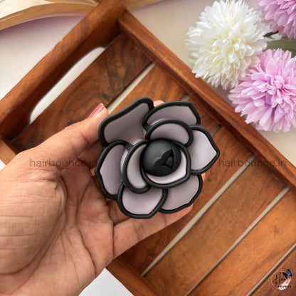 BloomPetal Soft Matte Flower Hair Claw – Large