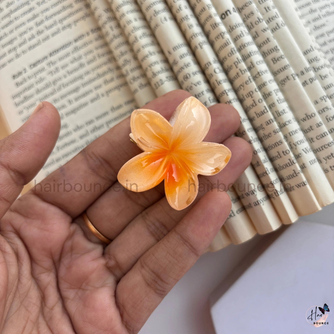 Glossy Blossom Flower Hair Claw - Small