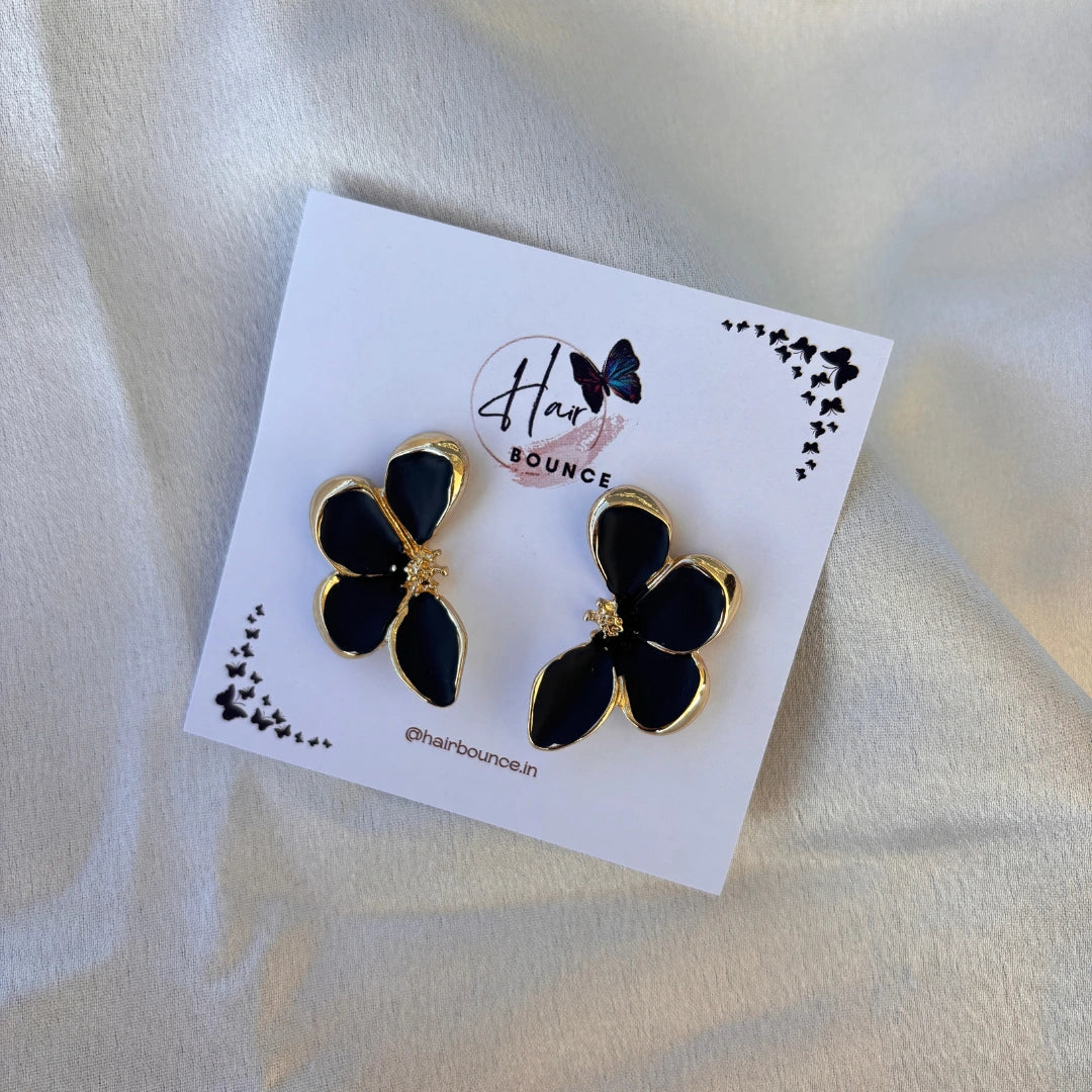 Golden Edge Petal Earrings