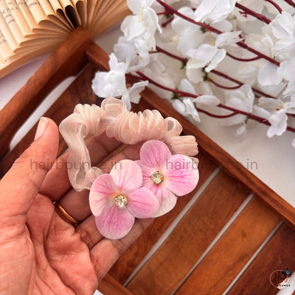 Bloom Charm Floral Scrunchie Hair Tie