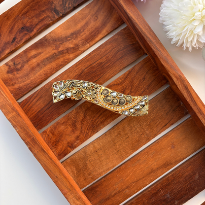 Antique Kundan Floral Center Clip