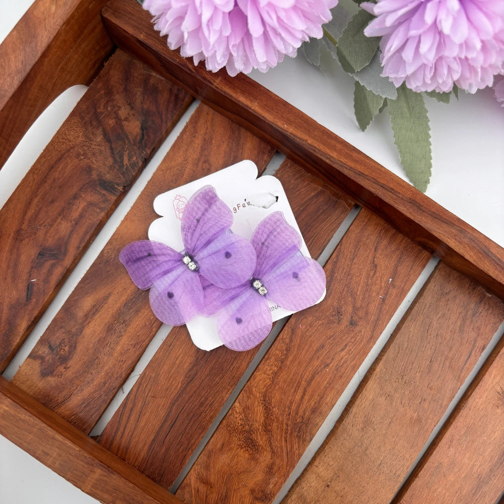 Soft Dot Butterfly Clips