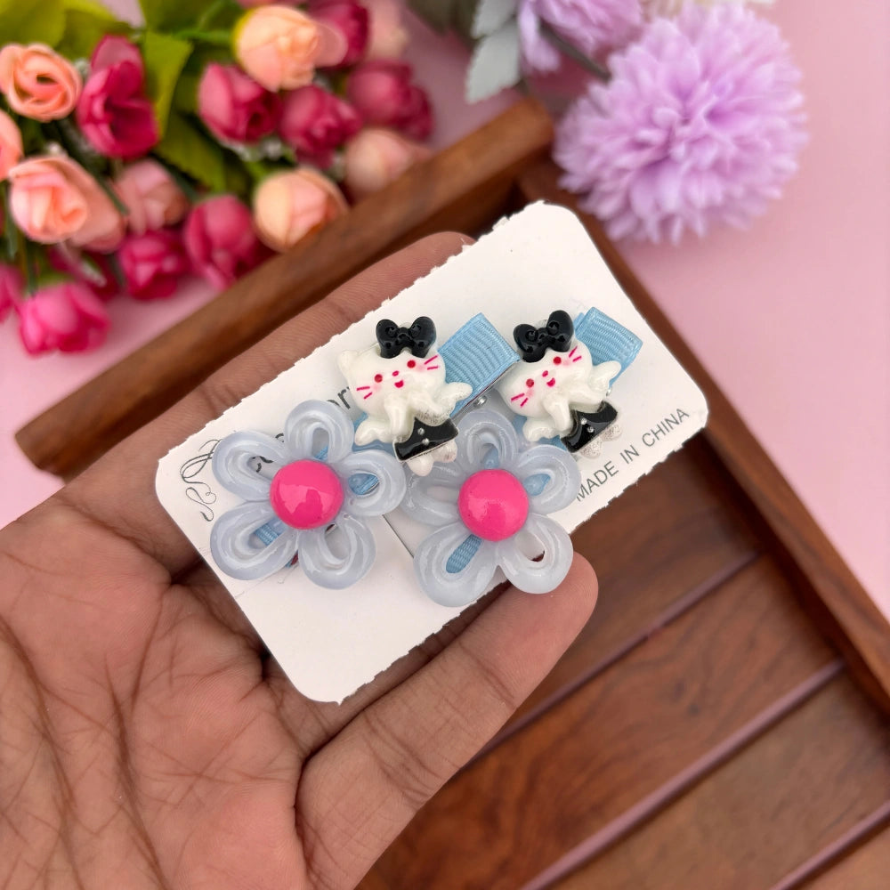 Kitty Bloom Clip Set – Set of 2
