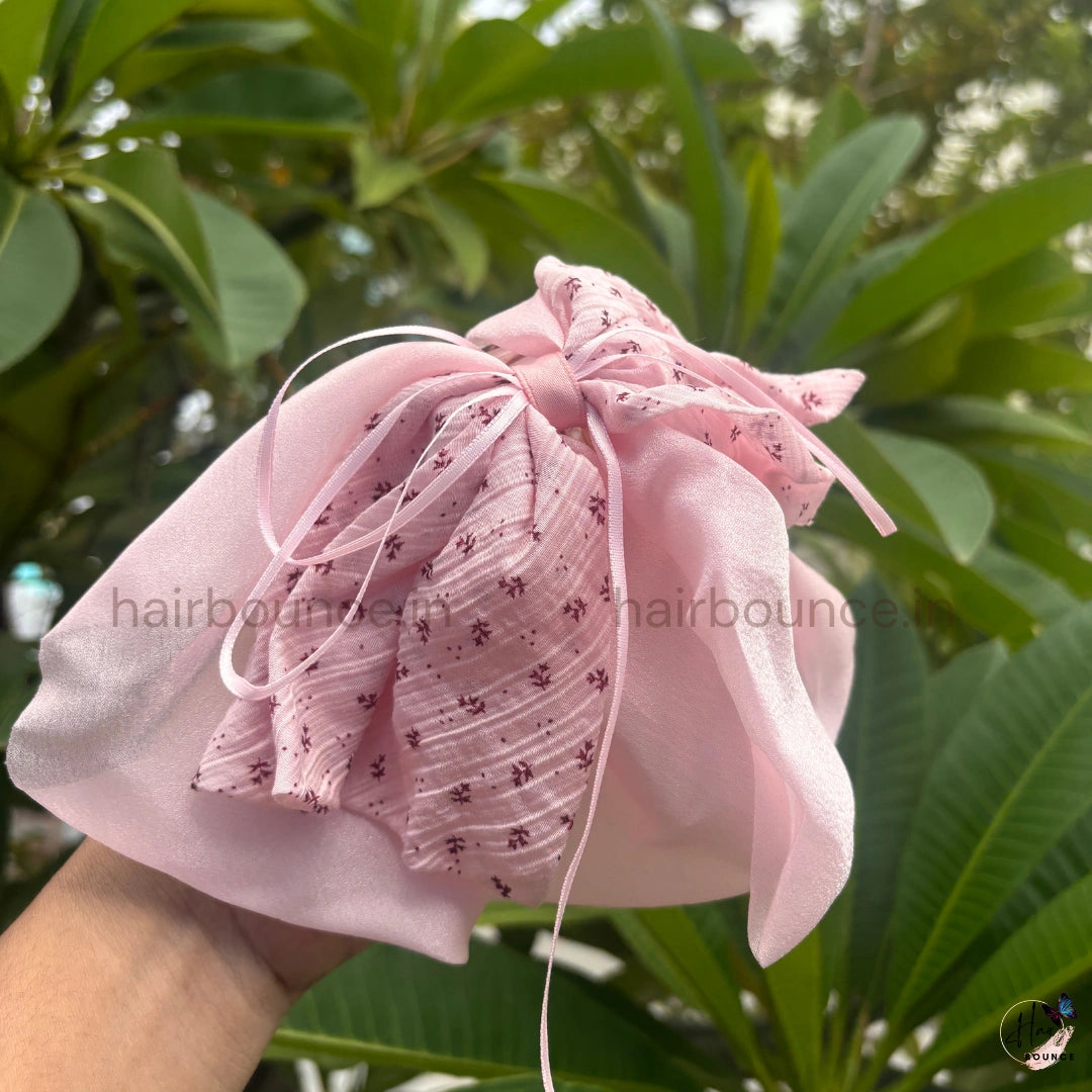 Elegant Satin Bow Hair Claw Clip – Medium