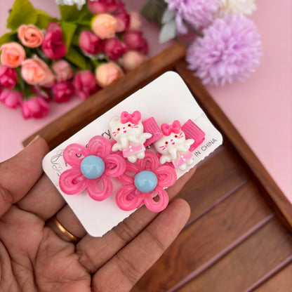 Kitty Bloom Clip Set – Set of 2