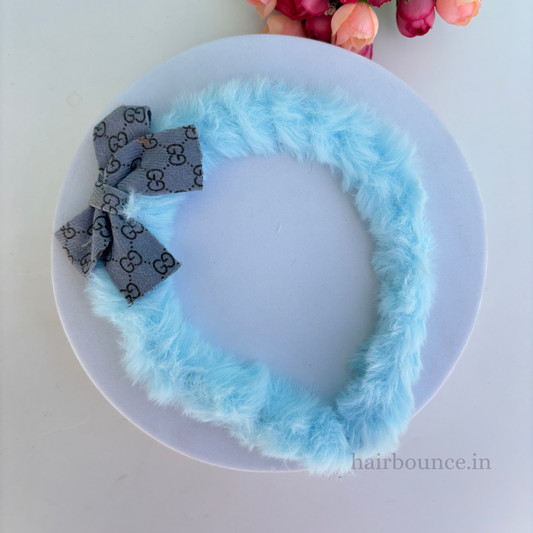 Fur Bow Cloth Headband