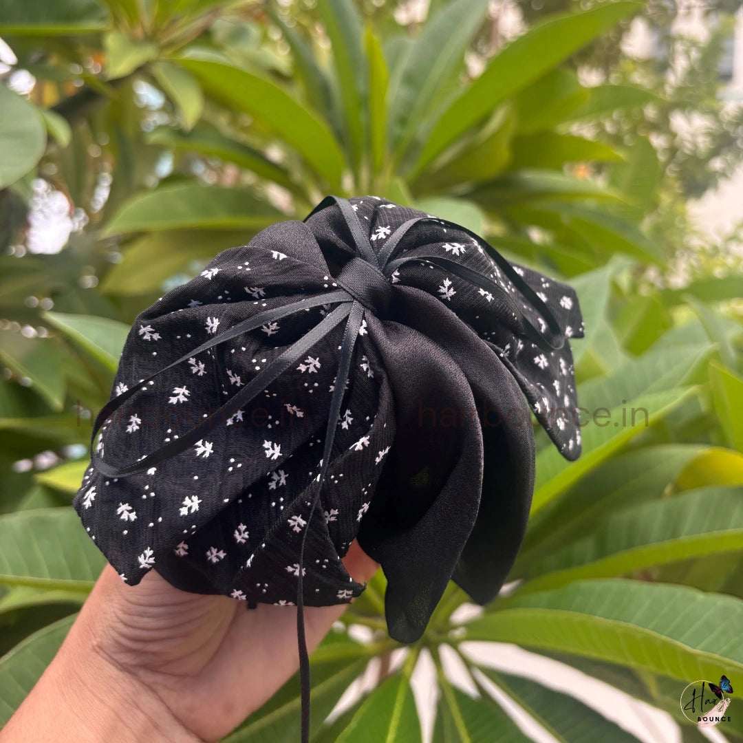 Elegant Satin Bow Hair Claw Clip – Medium