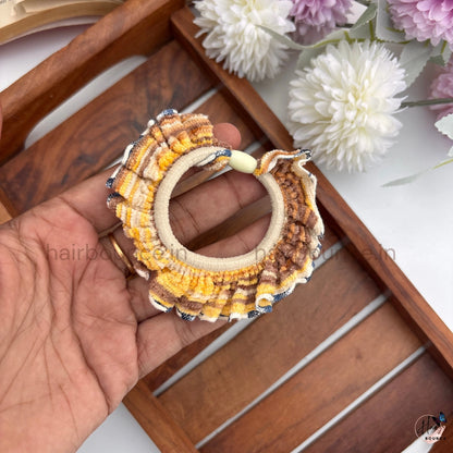 Ruffle Knit Hair Scrunchies for Women & Girls