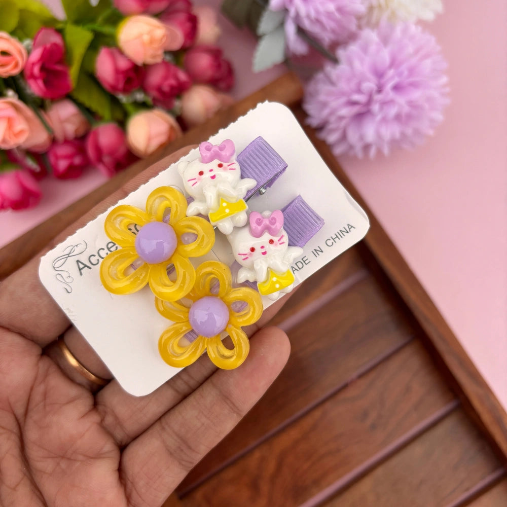 Kitty Bloom Clip Set – Set of 2