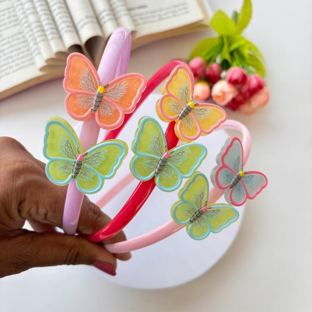 Colourful Plastic Butterfly Headband