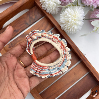 Ruffle Knit Hair Scrunchies for Women & Girls