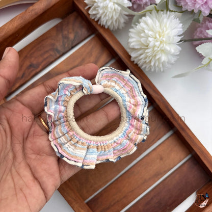 Ruffle Knit Hair Scrunchies for Women & Girls