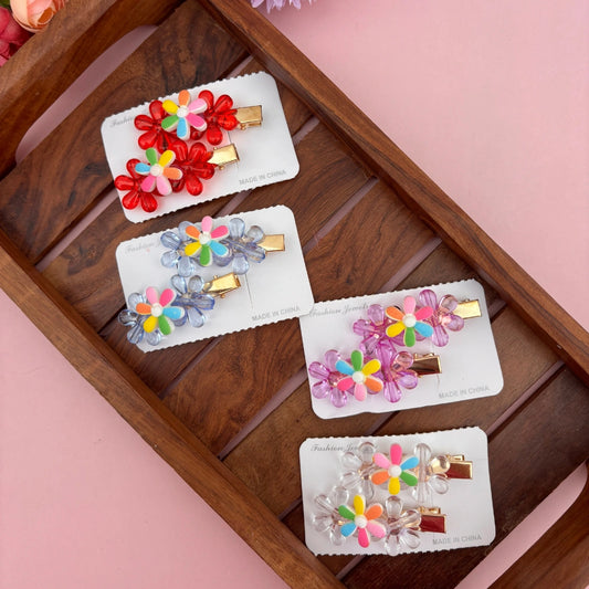 Trio Bloom Clip Set – Set of 2