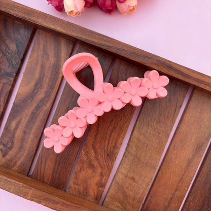 Colourful Flower Hair Claw - Large