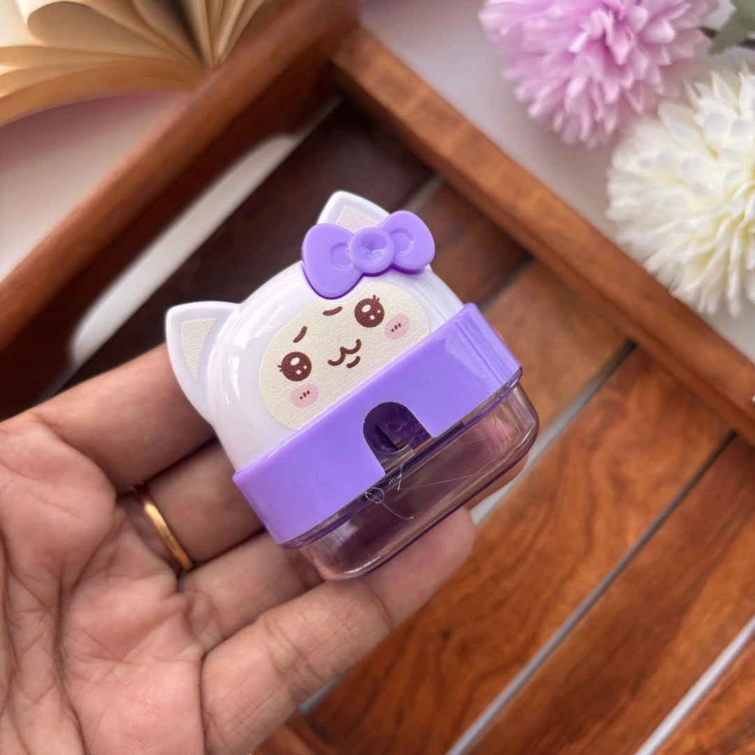 Cute Kitty Pencil Sharpener – Bow Edition 🐱🎀